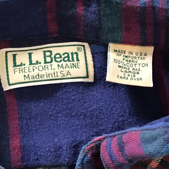 Bundle 2 Vintage LL Bean Broken In Flannel Shirts - Picture 9 of 10